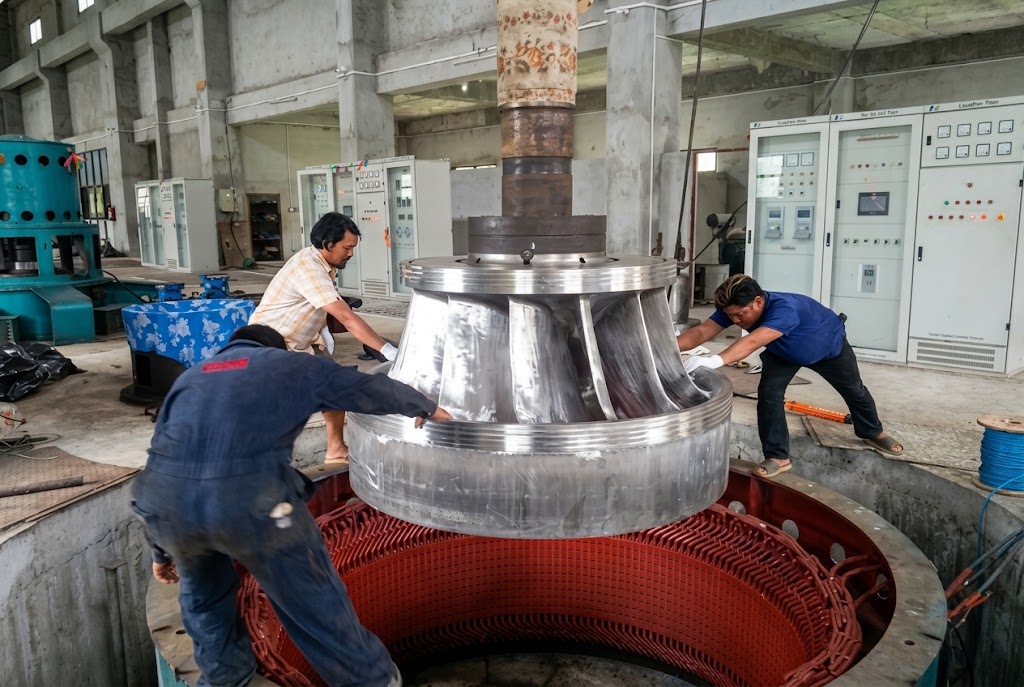 Francis Turbine Runner Installation